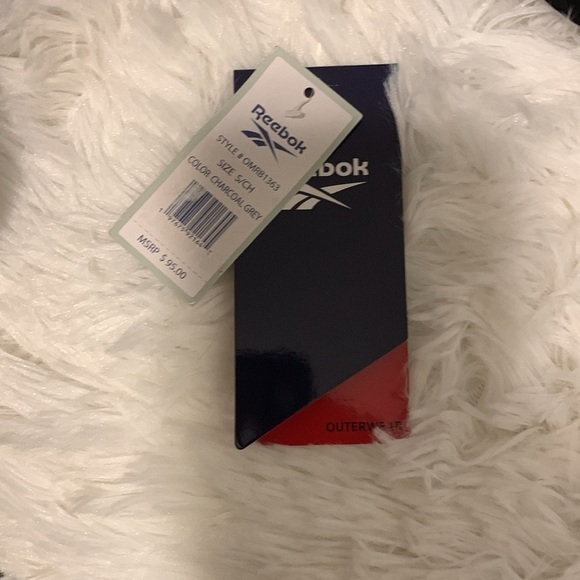 Reebok Men's Black and Gray Hooded Fleece Jacket - Picture 6 of 6